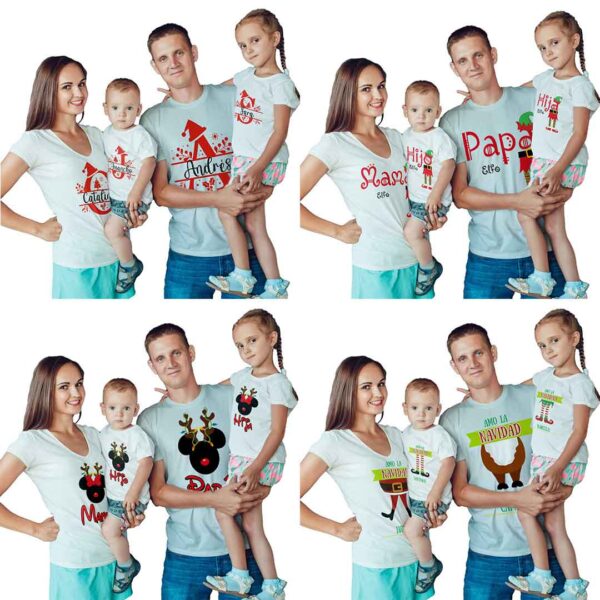 camisetas navidad familia