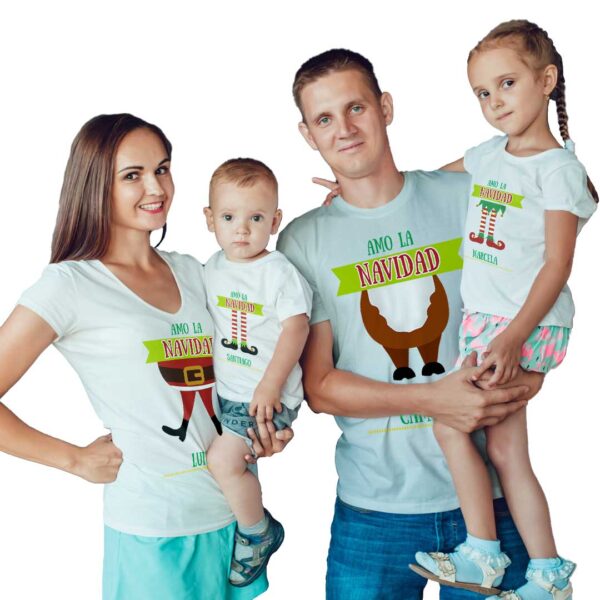 camisetas navidad familia